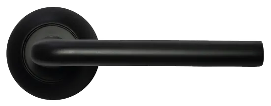 КОЛОННА, ручка дверная MH-03 BL, цвет - черный фото купить в Ставрополе