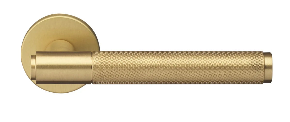 BRIDGE R6 OSA, ручка дверная с усиленной розеткой, цвет -  матовое золото фото купить Ставрополь