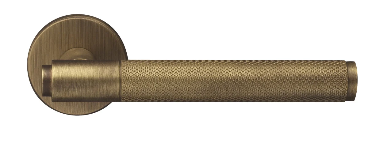 BRIDGE R6 BGO, ручка дверная с усиленной розеткой, цвет -  матовая бронза фото купить Ставрополь