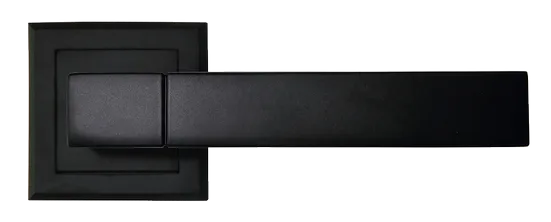 FUKOKU, ручка дверная на квадратной накладке MH-28 BL-S, цвет - черный фото купить в Ставрополе