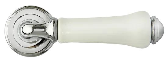 UMBERTO, ручка дверная MH-41-CLASSIC PC/W, цвет- хром/белый фото купить в Ставрополе