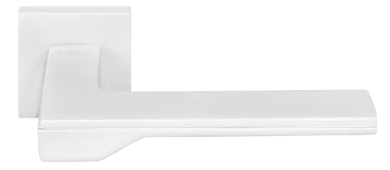 PIERRES, ручка дверная на квадратной накладке MH-49-S6 W, цвет - белый фото купить Ставрополь