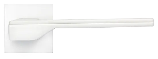 PIERRES, ручка дверная на квадратной накладке MH-49-S6 W, цвет - белый фото купить в Ставрополе