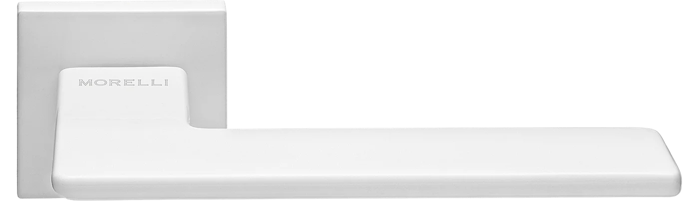 PLATEAU, ручка дверная на квадратной накладке MH-51-S6 W, цвет - белый фото купить Ставрополь