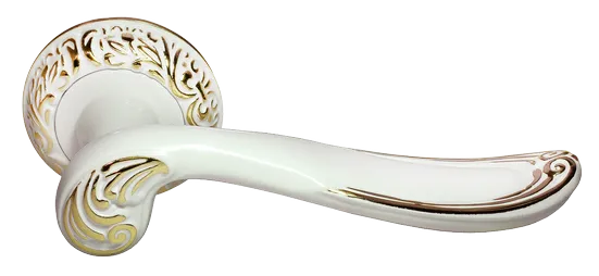 GIUSEPPE, ручка дверная MH-22-CLP W/PG, цвет - белая эмаль/золото фото купить Ставрополь