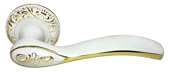 CATHERINE, ручка дверная MH-36-CLP W/PG, цвет - белая эмаль/золото фото купить Ставрополь