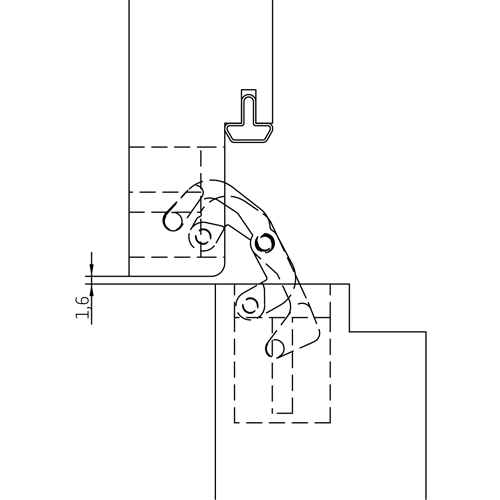 HH-19 B, скрытая петля, цвет - черный фотомореллиСтаврополь