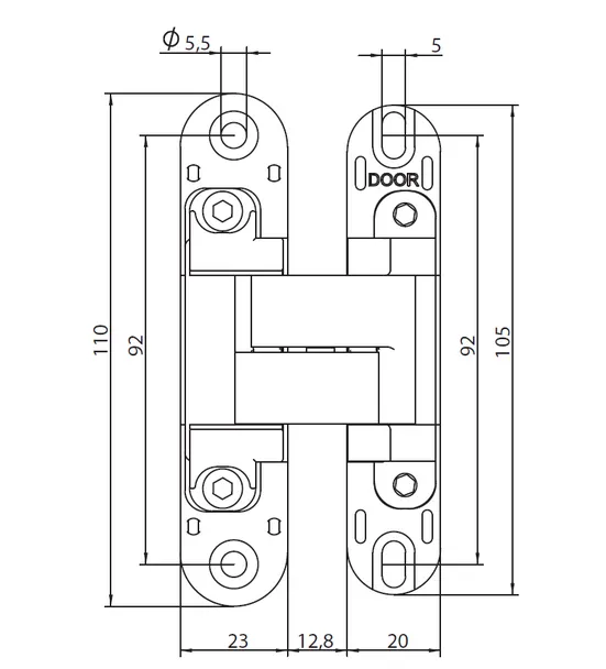 HH-19 B, скрытая петля, цвет - черный фото купить в Ставрополе