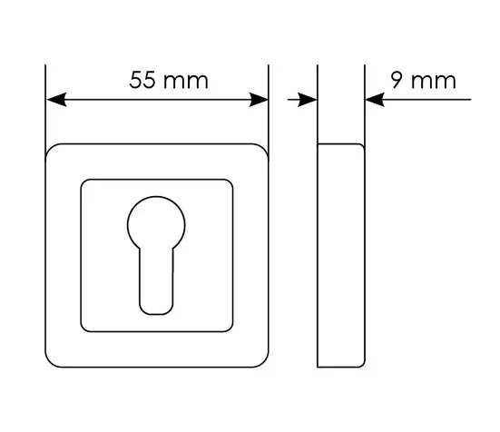 Накладка MH-KH-S55 GR/PC на ключевой цилиндр, цвет графит/хром фото купить в Ставрополе