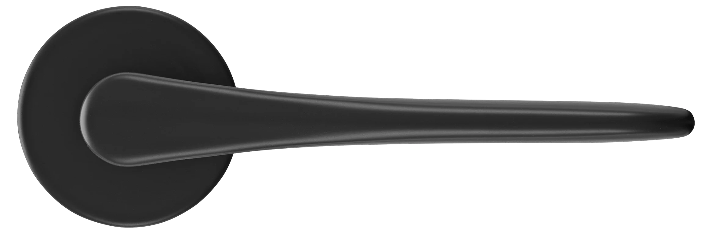 AULA R5 NERO, ручка дверная на розетке 7мм, цвет -  черный фото купить в Ставрополе