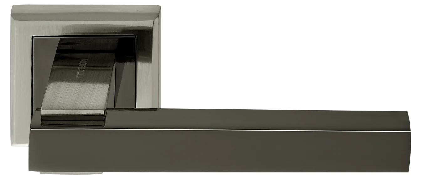 PIQUADRO, ручка дверная MH-37 SN/BN-S, на квадратной накладке, цвет - бел. никель/черн. никель фото купить Ставрополь