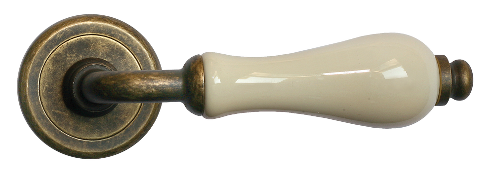 CERAMICA, ручка дверная CC-3 OBA/CHAMP, цвет - античная бронза/шампань фото купить в Ставрополе