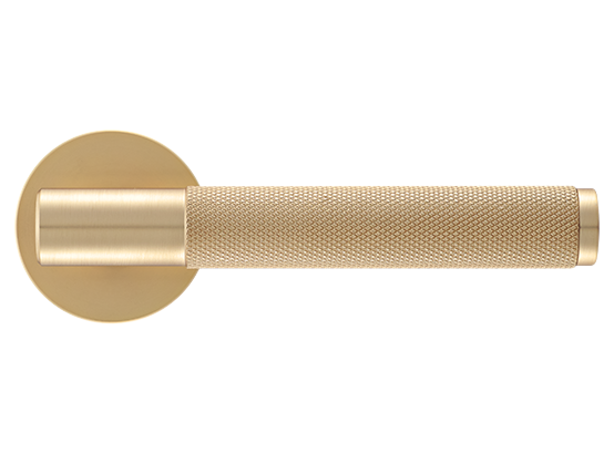 Ручка дверная "AZRIELI" на круглой розетке 6 мм, MH-57-R6T MSG, цвет - мат. сатинированное золото фото купить в Ставрополе