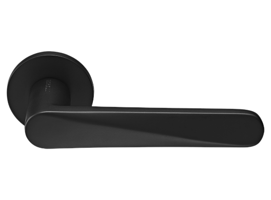 CAYAN - ручка дверная  на круглой розетке 6 мм, MH-58-R6 BL,  цвет - чёрный фото купить Ставрополь