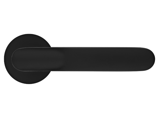 GARAK  ручка дверная на круглой розетке 6 мм, MH-59-R6 BL, цвет - чёрный фото купить в Ставрополе