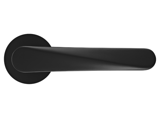CAYAN - ручка дверная  на круглой розетке 6 мм, MH-58-R6 BL,  цвет - чёрный фото купить в Ставрополе